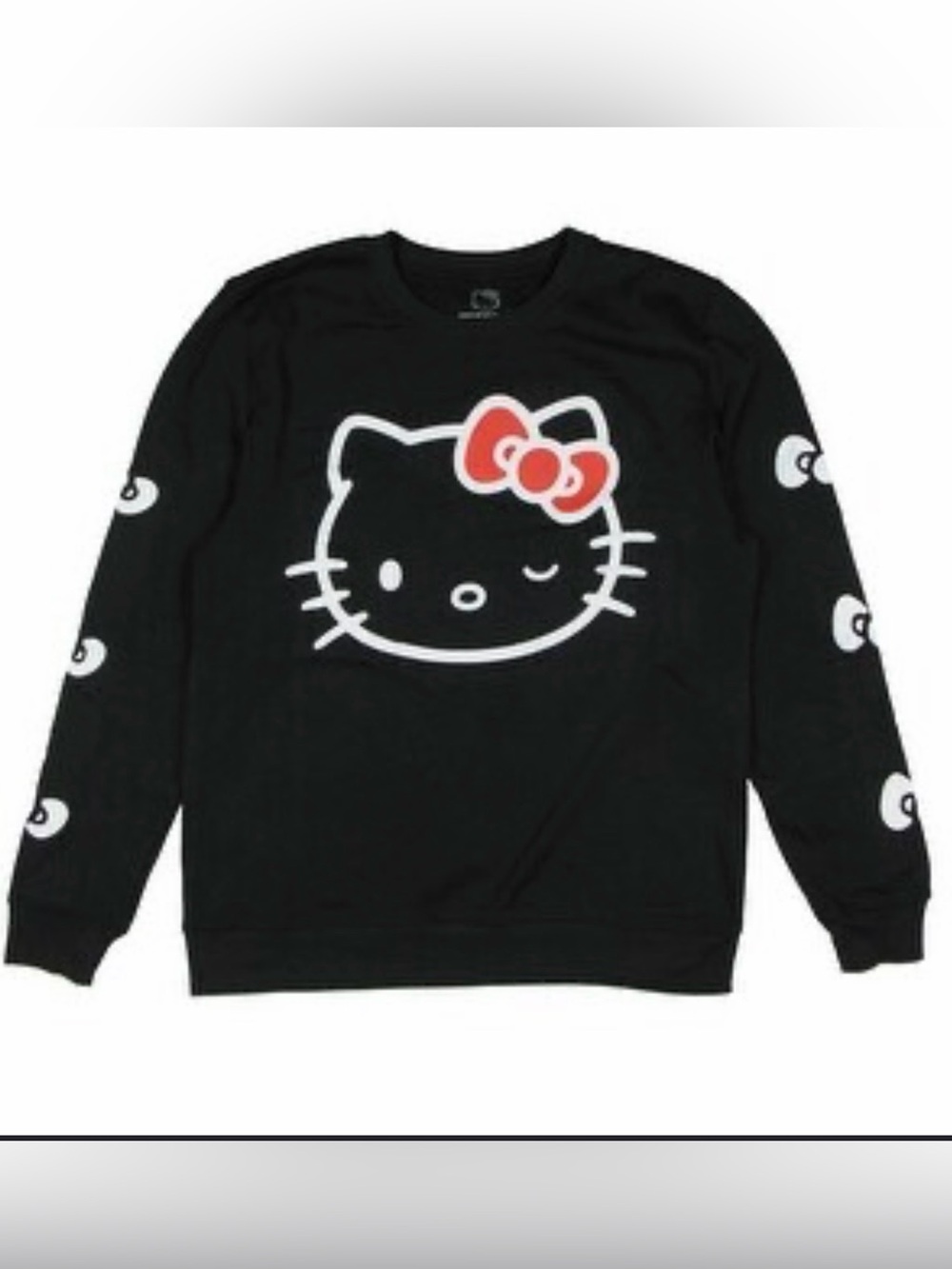 Sanrio Hello Kitty Black Sweatshirt with Red Bow